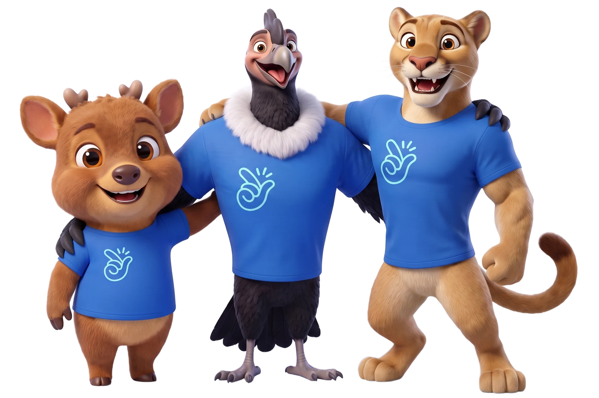 Pudú, Cóndor y Puma — foto de equipo